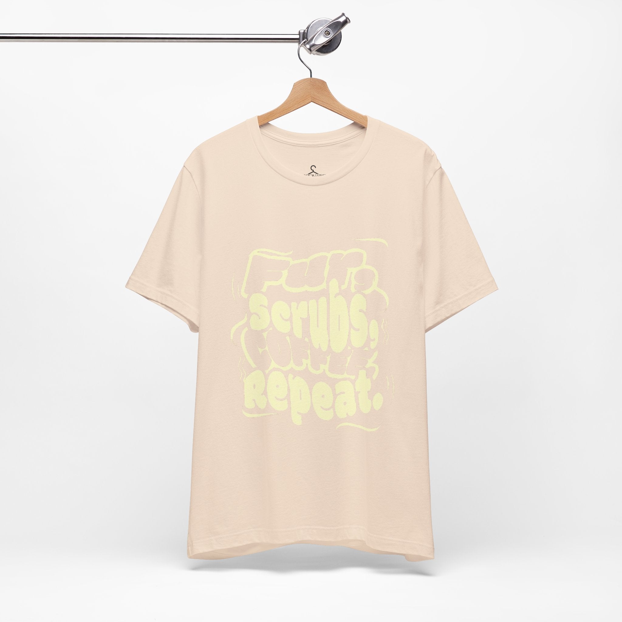 Fur Scrub Coffee Repeat T-Shirt – Funny Nurse Pet Lover Tee