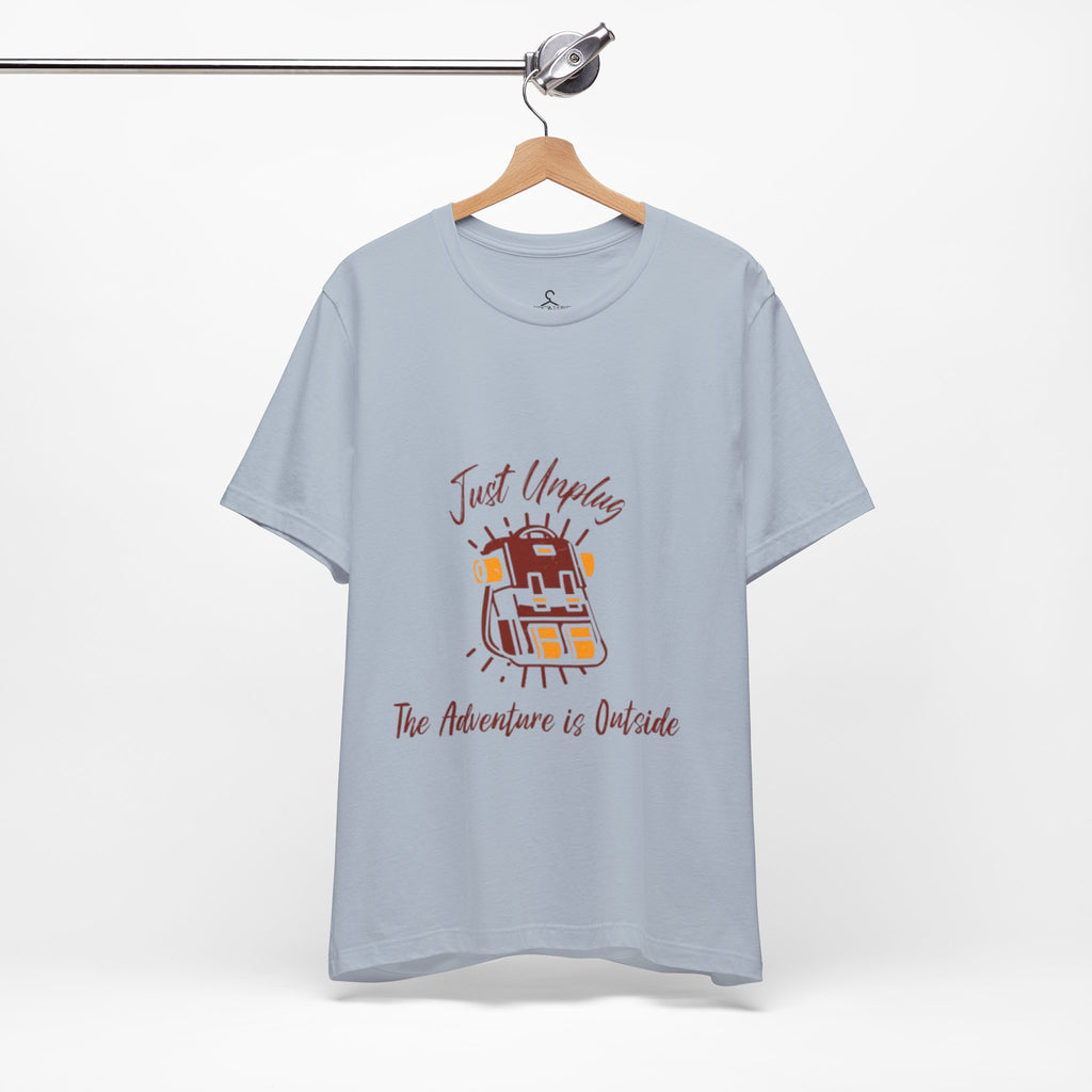 Just Unplug Adventure Is Outside T-Shirt – Outdoor Hiking Camping Tee