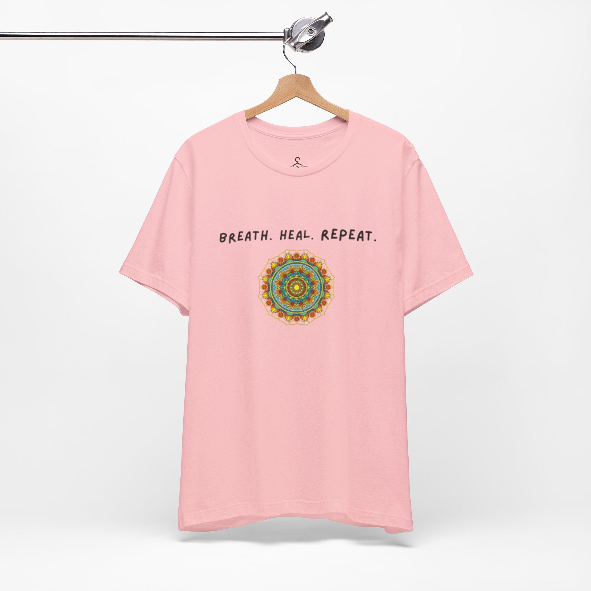 Heal Breathe Repeat T-Shirt – Yoga Mindfulness Meditation Graphic Tee (Unisex)