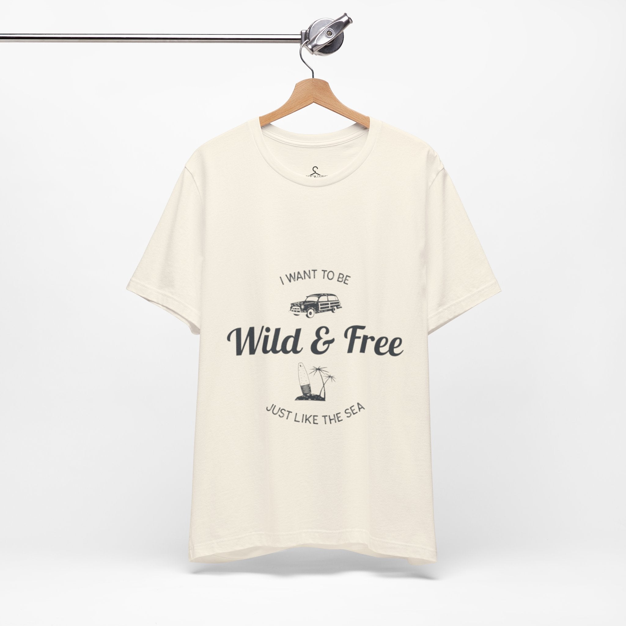 Wild and Free Adventure T-Shirt – Vintage Car & Tree Outdoor Graphic Tee