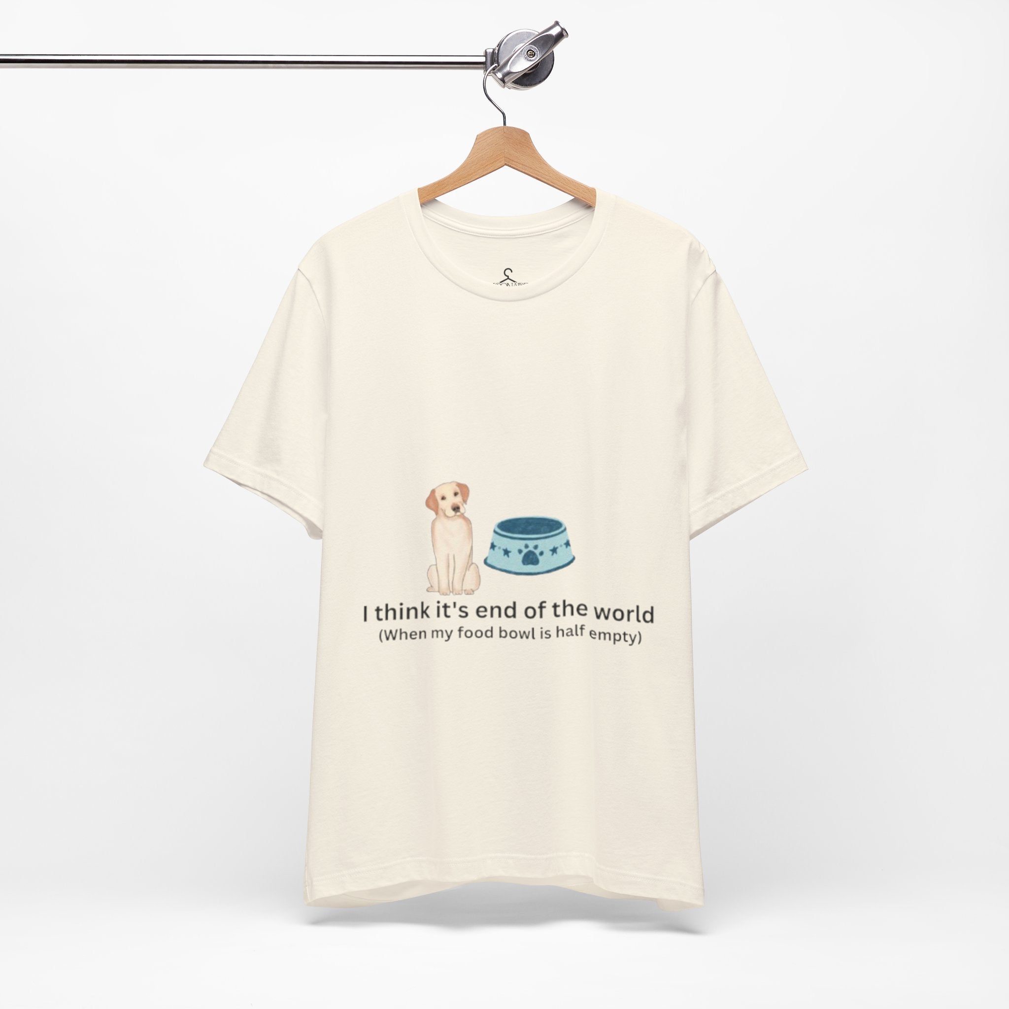 Funny Dog Food Bowl T-Shirt – End of the World Quote Tee for Dog Lovers