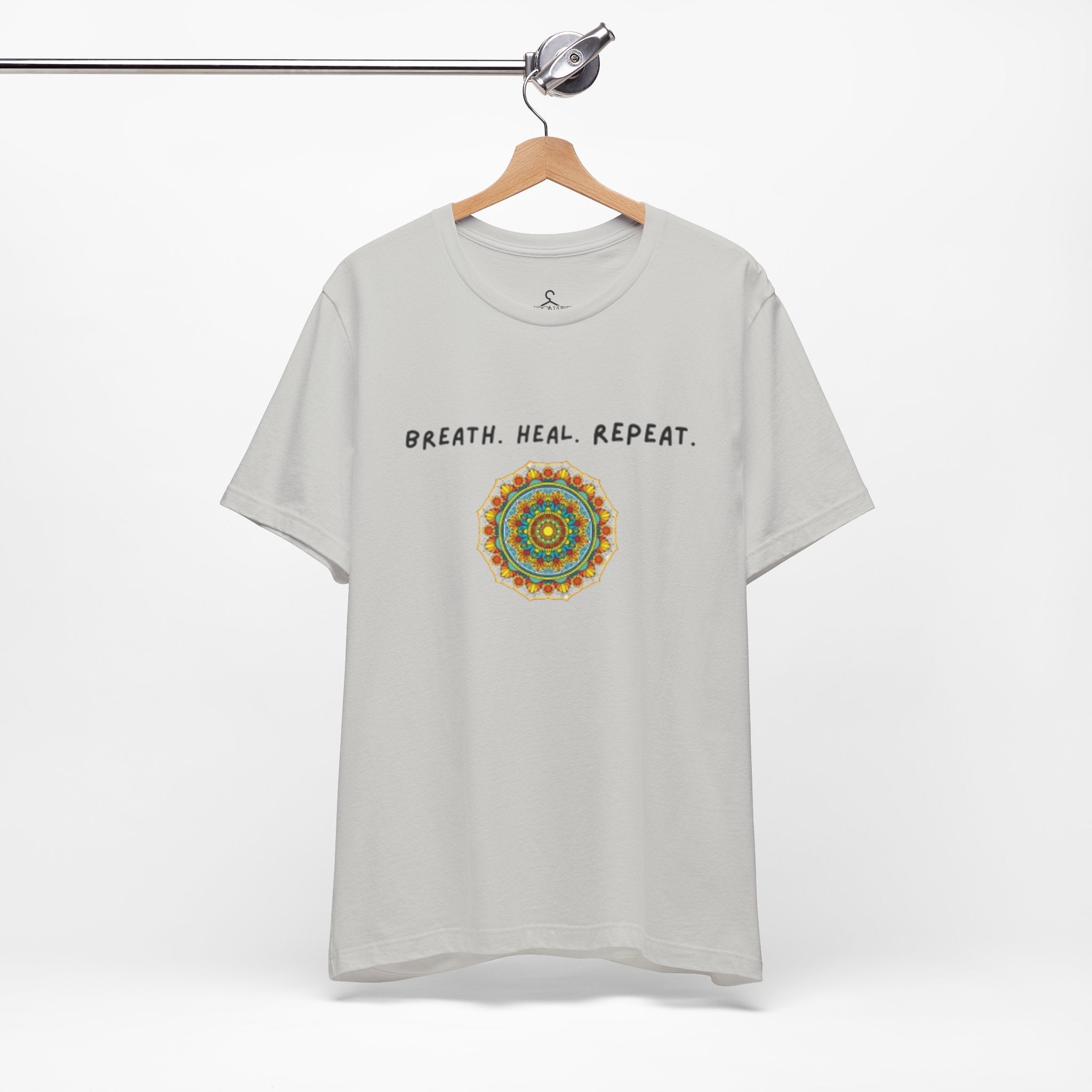Heal Breathe Repeat T-Shirt – Yoga Mindfulness Meditation Graphic Tee (Unisex)