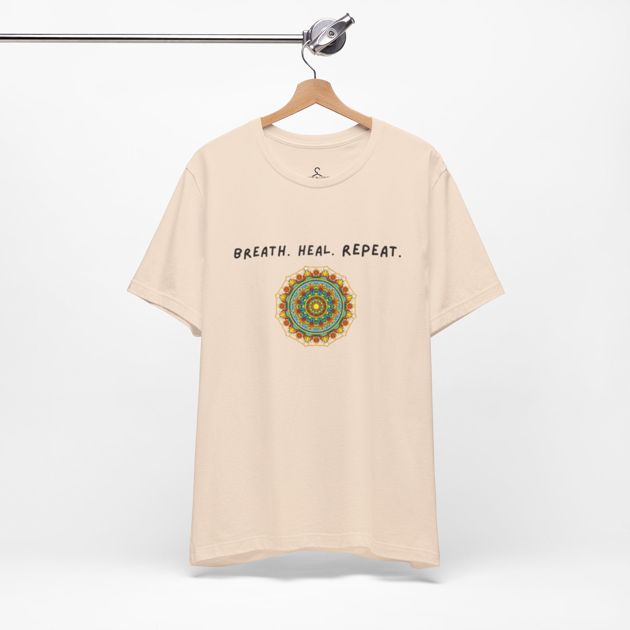 Heal Breathe Repeat T-Shirt – Yoga Mindfulness Meditation Graphic Tee (Unisex)