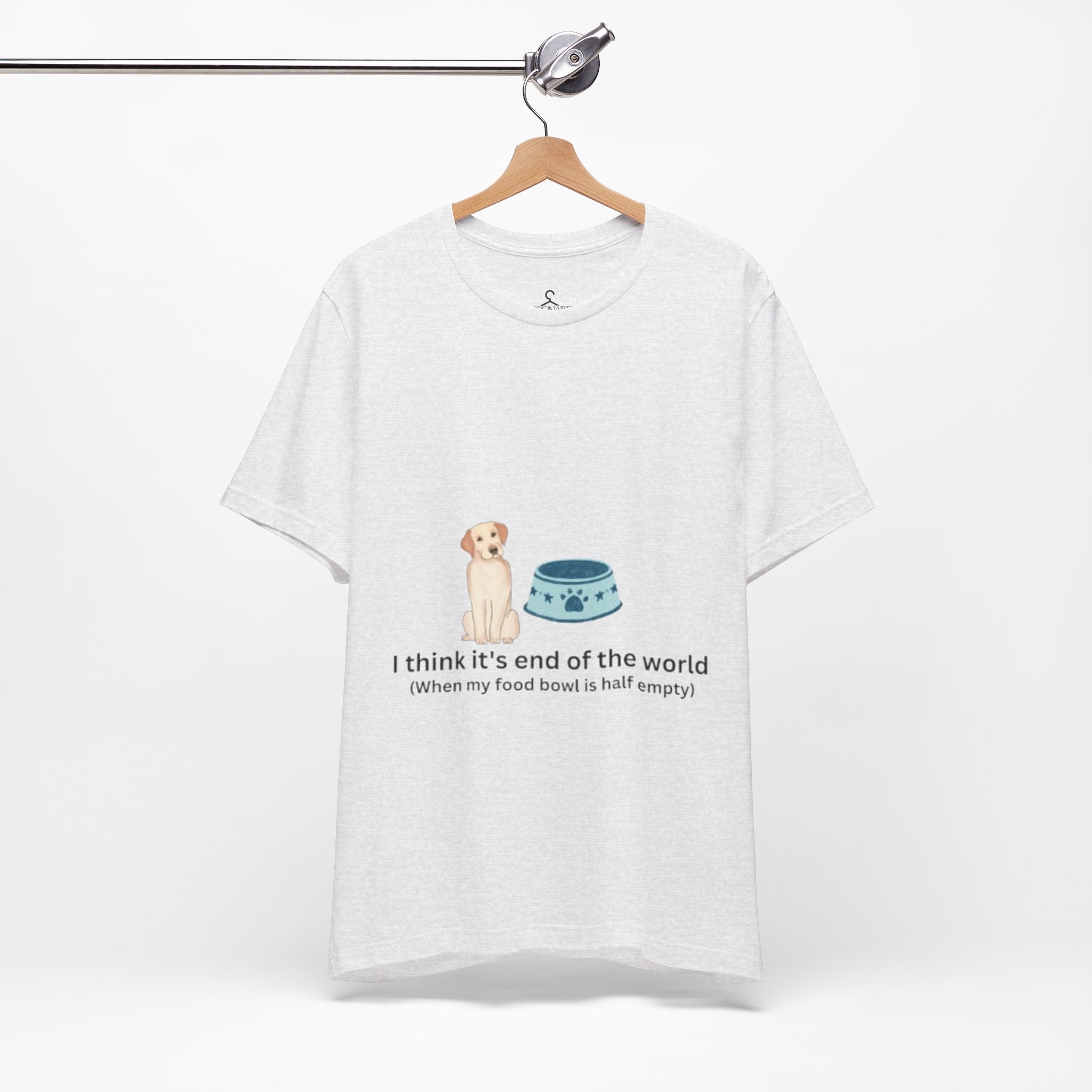 Funny Dog Food Bowl T-Shirt – End of the World Quote Tee for Dog Lovers