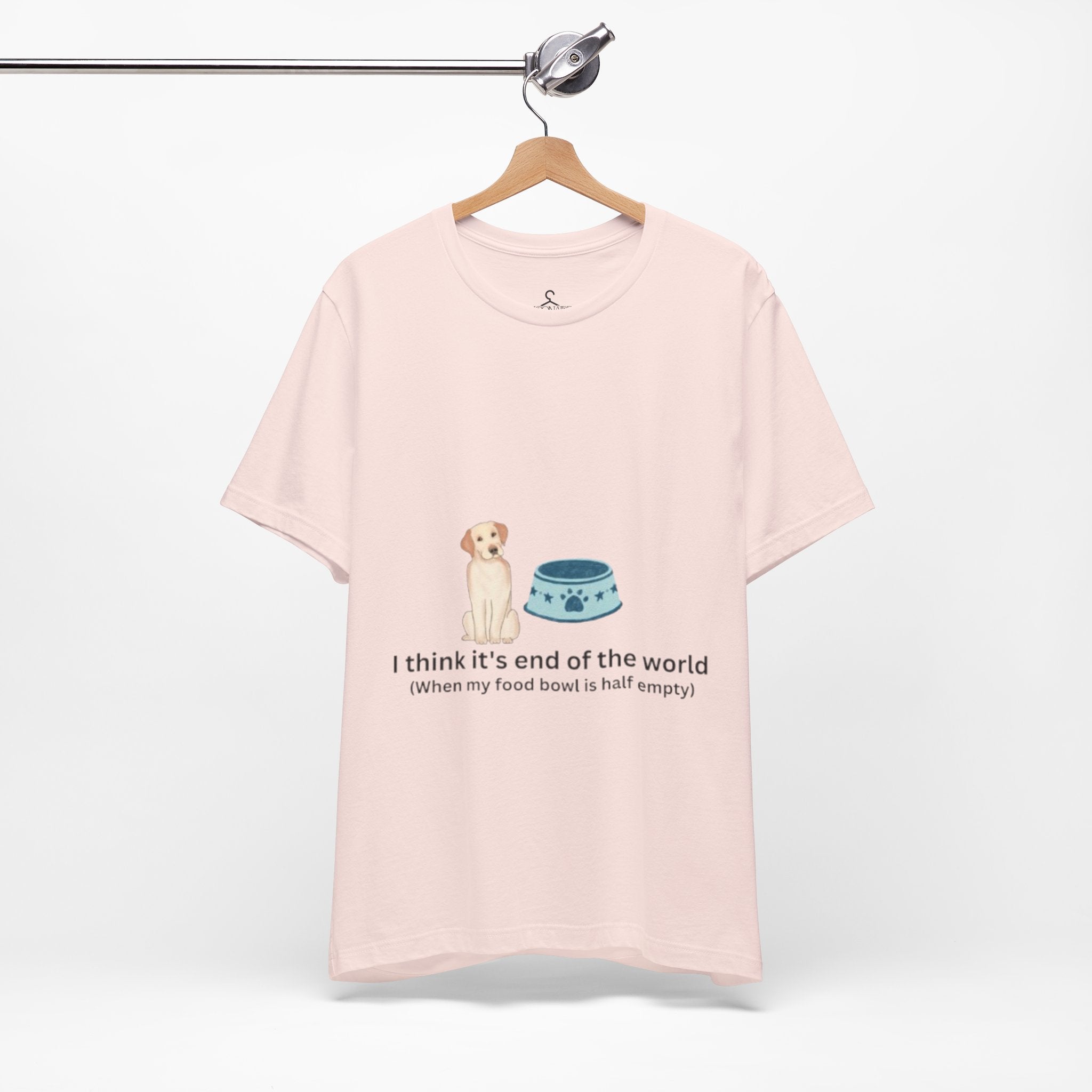 Funny Dog Food Bowl T-Shirt – End of the World Quote Tee for Dog Lovers