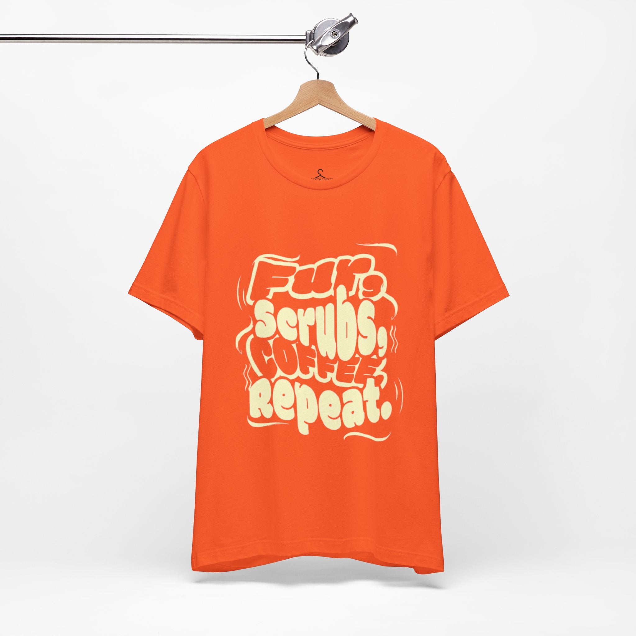 Fur Scrub Coffee Repeat T-Shirt – Funny Nurse Pet Lover Tee