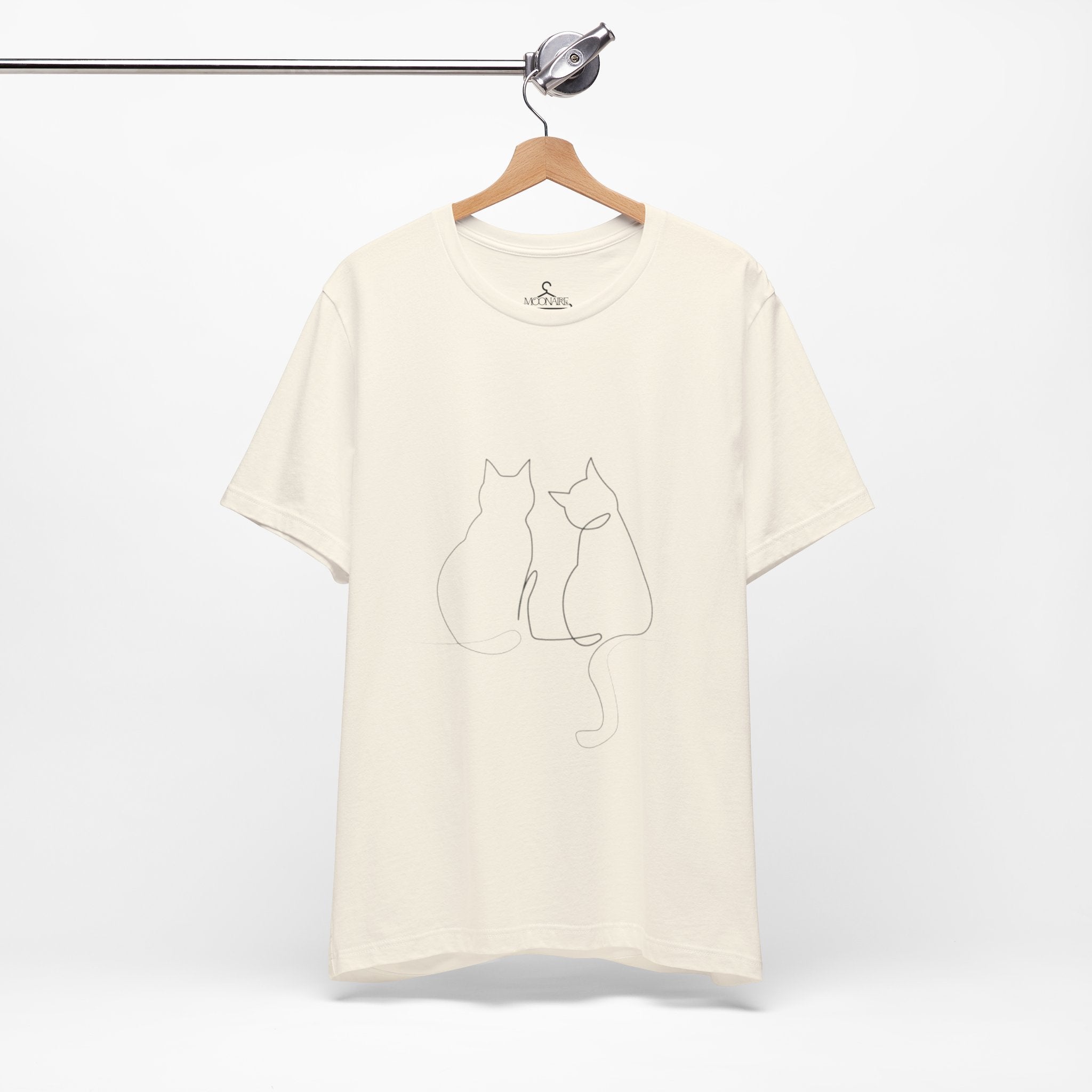 Minimal Cat Outline T-Shirt