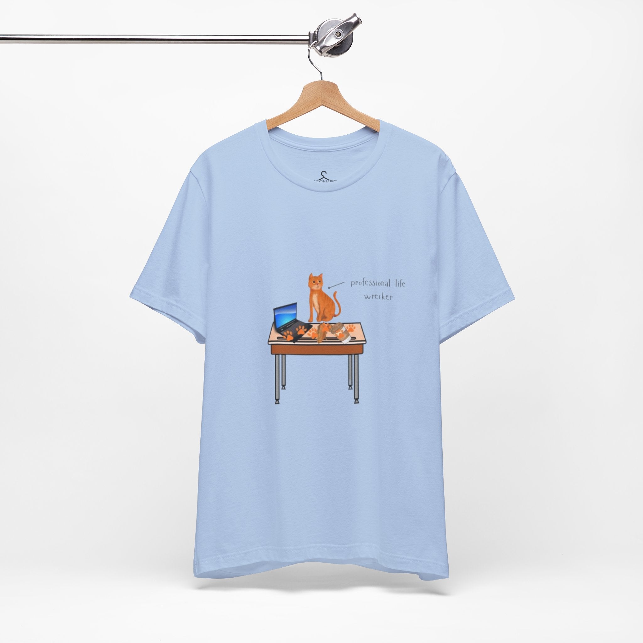 Working From Home Cat T-Shirt – Funny Laptop Cat Lover Tee