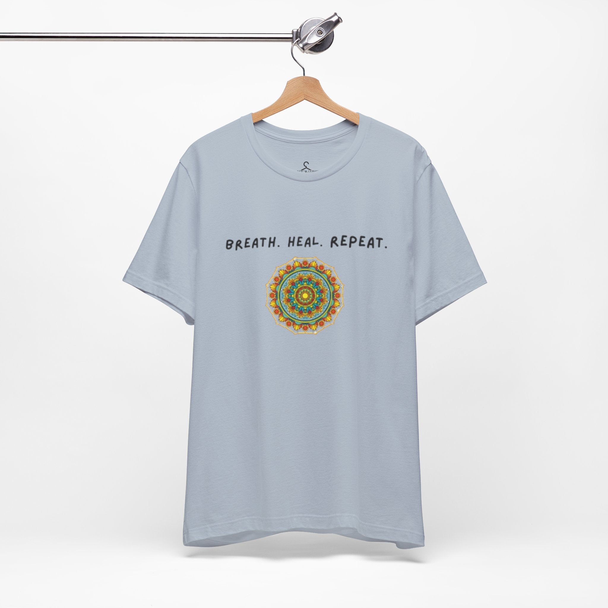 Heal Breathe Repeat T-Shirt – Yoga Mindfulness Meditation Graphic Tee (Unisex)